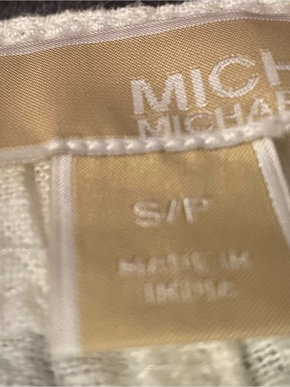 Michael Kors Women's Linen-Blend Drawstring Pants in White - Picture 4 of 5